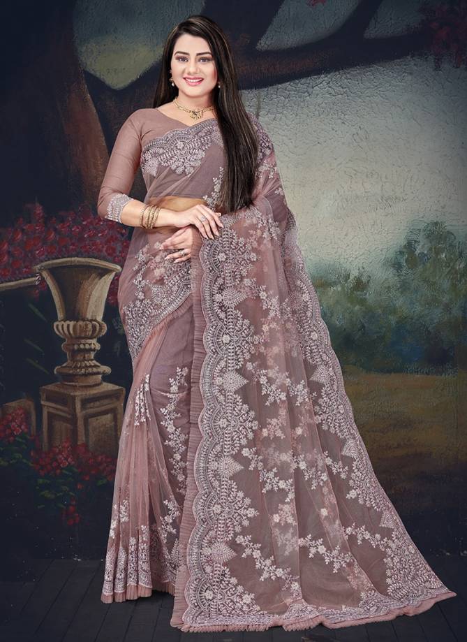 Nari Fashion Koyal Latest Fancy Festive Party Wear Heavy Resham Coding With Silver Jari Embroidery And Stone Work Saree Collection